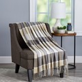Hastings Home Soft Throw Blanket, Oversized, Fluffy, Vintage-Look an Cashmere-Like Woven Acrylic (Stone Plaid) 682325AKB